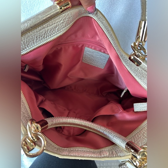 Coach Madison Leather Python Print Caroline Satchel Handbag - Picture 3 of 16